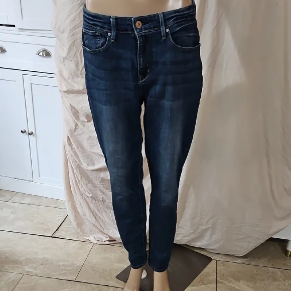 Signature by Levi Strauss Dark Blue Boyfriend Jeans - Picture 5 of 7